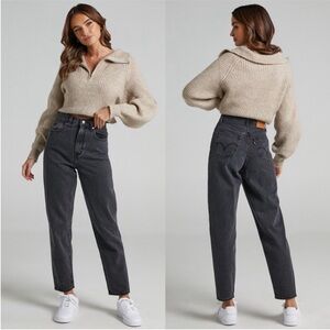 Levi's High Loose Taper Jeans Women’s Size 34 Lose Control Black